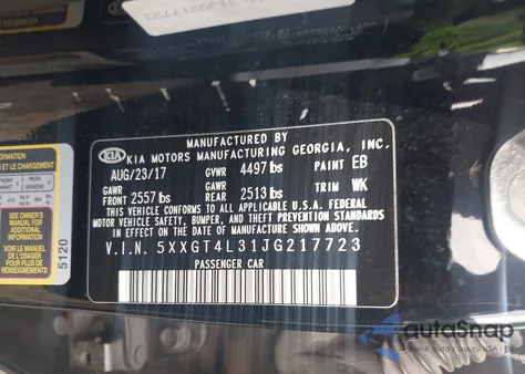 2018 Kia Optima Lx from USA, damaged, VIN 5XXGT4L31JG217723